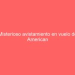 Misterioso avistamiento en vuelo de American Airlines